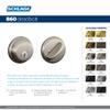 Schlage B60 N 626 Deadbolt, Keyed 1 Side, Highest Residential Security, Satin Chrome view 3