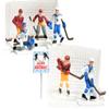 Cakesupplyshop 8 Piece Hockey Players & Goals Set Cake Topper Decoration view 1