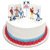 Cakesupplyshop 8 Piece Hockey Players & Goals Set Cake Topper Decoration view 2