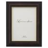 Lawrence Frames Walnut and Black Wood Picture Frame, Gold Line, 5x7 view 1