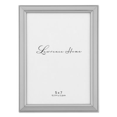 Lawrence Frames Brushed Silver Plated Metal Picture Frame, 5x7