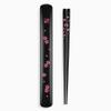Portable Bamboo Chopsticks with Case  Reusable Travel Chopsticks Utensil Set, Dishwasher Safe, Sakura Pattern, Made in Japan view 1