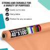 Party Solids Peach Plastic Table Cover Roll 40" X 100' Table Cloth Plastic Cover Roll - Premium Quality Thick 0.5 MIL Banquet Rolls - Disposable Tablecloth Rolls view 2