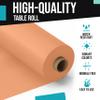 Party Solids Peach Plastic Table Cover Roll 40" X 100' Table Cloth Plastic Cover Roll - Premium Quality Thick 0.5 MIL Banquet Rolls - Disposable Tablecloth Rolls view 4
