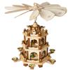 BRUBAKER Wooden Christmas Pyramid - 18 Inches - 3 Tier Carousel - Nativity Play view 1