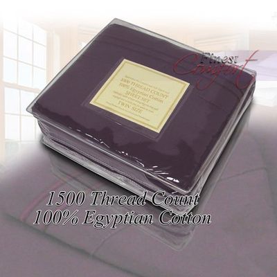 1500 Thread Count Queen 4pc Bed Sheet Set Egyptian Quality Deep Pocket PURPLE