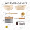 DOYOLLA Bread Proofing Baskets Set of 2, 10 inch Oval & 8.5 inch Round Dough Proofing Bowls w/Liners Perfect for Sourdough Bread Baking, Bakers Baking, Gifts for Bakers, Bread Making Kit view 2
