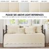 Madison Park Daybed Cover Set Damask Quilted Cover for Daybeds, All Season, Pre-washed Cotton-Filled Coastal Bedding with Scallop Edge, Shams, Bedskirt, Dcor Pillows, Tuscany, Cream, 39"x75", 6 Piece view 2