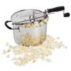 StovePop Stainless Steel Popcorn Popper - Gearless Hand Crank, Magnetic Lid, 6 Qt - Induction Range Compatible view 1