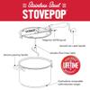 StovePop Stainless Steel Popcorn Popper - Gearless Hand Crank, Magnetic Lid, 6 Qt - Induction Range Compatible view 2