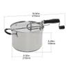 StovePop Stainless Steel Popcorn Popper - Gearless Hand Crank, Magnetic Lid, 6 Qt - Induction Range Compatible view 4