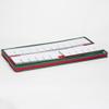 Household Essentials Ornament Storage Box, 36 Piece with Dividers, Sturdy and Stackable with Handles and Clear Plastic Window, Red Polyester Linen with Green Trim view 4