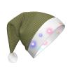 Bkdogkt Fantastic Parrot Feather Print men Women Christmas Hat With Lights Holiday Halloween Xmas Cap Party Supplies view 1