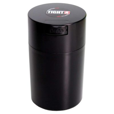Tightvac 1 oz to 6 ounce - Patented Airtight Container | Multi-use Vacuum Container Works as Smell Proof Containers for Herbs and Dry Goods. Black