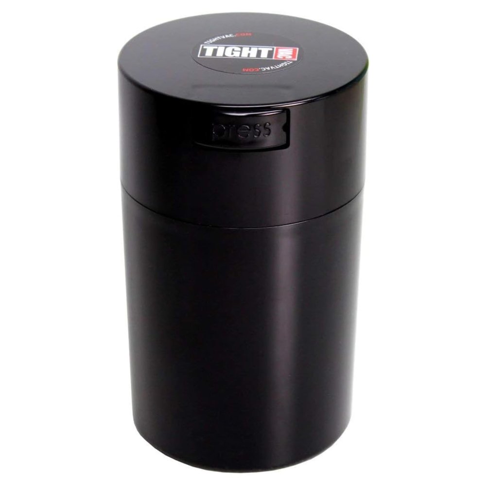 Tightvac 1 oz to 6 ounce - Patented Airtight Container | Multi-use Vacuum Container Works as Smell Proof Containers for Herbs and Dry Goods. Black