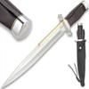 GIL HIBBEN Old West Toothpick Bowie Knife and Leather Sheath | Sylvester Stallone Expendables Design | Mirror Polished Stainless Steel Blade | Classic Hardwood Handle | Impressive Knife for Collectors | 17 1/2" Overall view 1