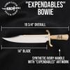 Gil Hibben Expendables Bowie Knife | Movie Replica & Collectible | Leather Sheath | 14" 3Cr13 Stainless Steel Blade | Synthetic Ivory Handle | 19 3/4" view 2