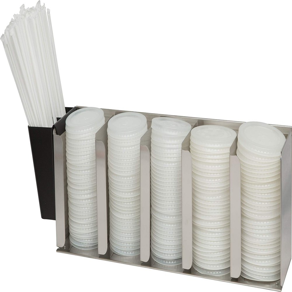 San Jamar L1022 Adjustable Lid Storage Rack, Stainless Steel, 5-Inch