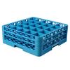 Carlisle RG25-214 OptiClean 25 Compartment Glass Rack with 2 Extenders, Blue view 1