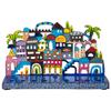 Jerusalem Laser Cut Metal Hanukkah Menorah by Yair Emanuel view 1