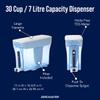 ZeroWater 30 Cup Ready-Pour 5-stage Water Filter Dispenser, NSF Certified To Reduce Lead, Other Heavy Metals And PFOA/PFOS, White And Blue view 2