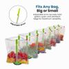Jokari Adjustable Baggy Rack Stand 2 Pack Hands Free Food Storage Bag Holder Stand for Freezer and Sandwich Bags Clip Stand for Pouring Leftovers or Drying Reusable Ziploc Bags view 4