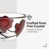 Kosta Boda 8.8" Tattoo Serving Bowl, Hand-Painted Glass - Rose Tattoo Inspired, Wide & Shallow Bowls, For Salad, Popcorn, Chip and Dip, Fruit, Red/Clear view 4