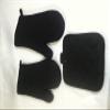 Kitchen Oven Mitt Pot Holder Kitchen Linens Oven Mitt Pot Holder Pack of 4 Oven Mitts & Pot Holders Kitchen Cooking & Baking Supplies (2 Pot Holders & 2 Oven Mitts) (black) view 1
