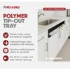 Rev-A-Shelf 30" Tip-Out Plastic Sink Tray for Kitchen and Bathroom Base Cabinets, Large Pullout Vanity Shelf Home Organizer, White, LD-6591-30-11-1 view 2