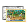 Tot Talk Explore The Jungle Educational Placemat for Kids  Made in USA  Durable, Double-Sided, Jungle Placemat with Animal Facts, Coloring & Multilingual Names Waterproof Wipeable, 17.5 x 11.5 view 1