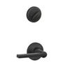 J-Series by Schlage Standard Interior Front Entry Handleset with Solstice Door Lever, Interior Side Non-Keyed Thumbturn, Aged Bronze, JH59 SOL 716 view 1