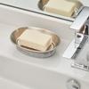 iDesign York Metal Soap Saver, Holder Tray for Bathroom Counter, Shower, Kitchen, 4" x 5.5" x 1.5", Brushed Stainless Steel view 3