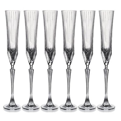 RCR Crystal Adagio Collection Champagne Flutes Glass Set