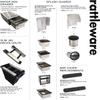 Rattleware Stainless Steel Open Bottom Knock Box Chute - Heavy Duty Espresso Grounds Disposal Tool with Welded Rubber Bar Fits Coffee Stations, Cafe, Restaurant, Hotel, Barista Home (6 x 5.5 x 4) view 3