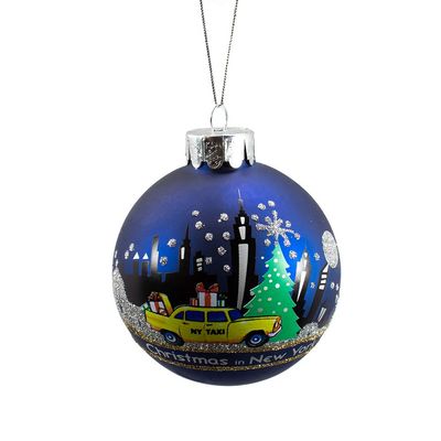 Kurt Adler New York Glass Ball Ornament, 80mm
