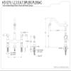 Kingston Brass KS1278PLBS Heritage 8" Kitchen Faucet with Brass Sprayer, Brushed Nickel view 3