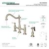 Kingston Brass KS1278PLBS Heritage 8" Kitchen Faucet with Brass Sprayer, Brushed Nickel view 4