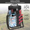 opux 2 Bottle Wine Carrier Tote, Insulated Leakproof Wine Cooler Bag, Wine Travel Bag Tote for Picnic BYOB Beach, Portable Wine Bottle Carrying Case, Gift for Wine Lover Women Men Christmas view 2