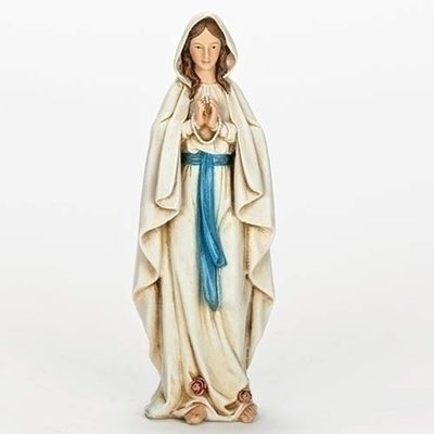 Joseph's Studio by Roman Inc., Our Lady of Lourdes, Renaissance Collection, Religious Statue, Holy Family, Memorial, Angel, Patron Saint, Garden Dcor (6x2x1)