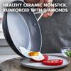 GreenPan Valencia Pro Hard Anodized Healthy Ceramic Nonstick 10" Frying Pan Skillet with Lid, PFAS-Free Cookware, Stainless Steel Handle, Induction Suitable, Dishwasher Safe, Oven Safe, Gray view 3