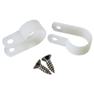 3/8 Inch Rope Light P-Style Mounting Clips (50 Pack)
