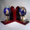 7" Tall Pair of Gem Jewel Gemstone World Map Globe Globes Bookend Bookends view 1