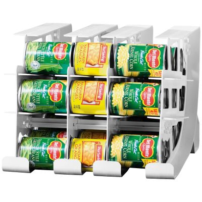 FIFO Pantry Storage Organizer Dispenser Rack for Canned Goods/Drinks, 54-Can Capacity