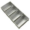 FOCUS FOODSERVICE Commercial Bakeware 4 Strap 9 by 4-1/2-Inch Bread Pan Set, silver (905642) view 1