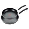 T-Fal Ultimate Hard Anodized Nonstick Fry Pan Set 2 Piece, 8, 10 Inch, Oven Broiler Safe 400F, Kitchen, Cookware, Pots and Pans Set Non Stick, Frying Pans, Dishwasher Safe, Black view 1