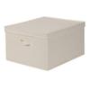 Household Essentials 115 Storage Box with Lid and Handle | Natural Beige Canvas | Jumbo view 1