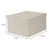 Household Essentials 115 Storage Box with Lid and Handle | Natural Beige Canvas | Jumbo view 4
