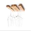 Fox Run Mounted Under Cabinet Wooden Wine Glass Holder Rack, 11 x 7 x 0.75 inches, Brown view 2