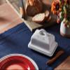 Le Creuset Stoneware European Butter Dish, White view 2