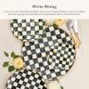MACKENZIE-CHILDS Enamel Serving Platter, Decorative Serving Platter for Food, 16 Inches, Black-and-White Courtly Check view 2